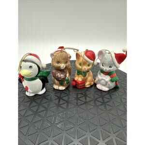 Vintage Pet Bell Ornament Figure Mouse, Cat, Penguin Squirrel by JSNY Sri Lanka